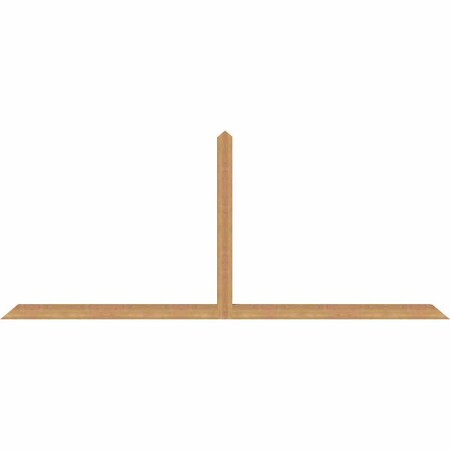Ekena Millwork Portland Timber Gable Bracket, Western Red Cedar, 108"W x 45"H x 3 1/2"D x 3 1/2"F, 10/12 Pitch GBW108X45X0404POR00SWR